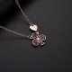 Personality Plum Blossom Zircon Necklace Earrings Jewelry Two Piece Se