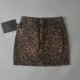 Leopard Print Denim Skirt Women's High Waist