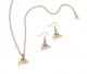 2 Pieces Of European And American Fashion Simple Letter Necklace Earrings