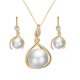 Korean Fashion Temperament Jewelry Pearl Earring Set