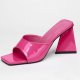 Toe Square Head Thick High Heel Ladies Sandals And Slippers